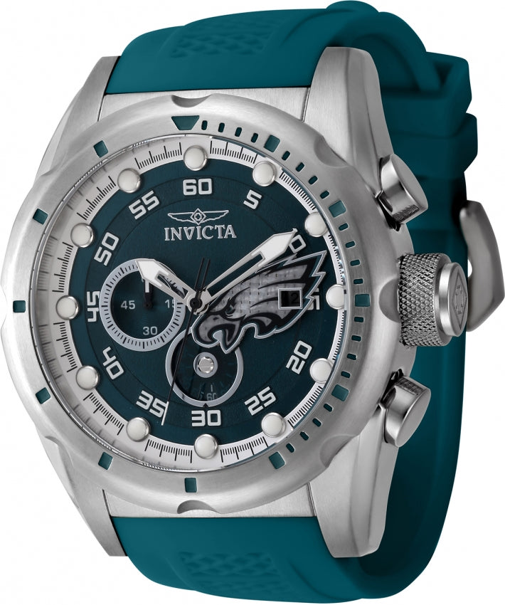 Invicta Men's NFL Eagles Green Silicone 45518