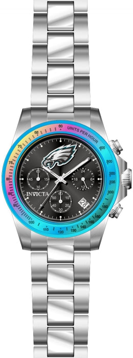 eagles watch with bezel and stainless steel band with chronographs 