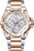 ladies two-tone rose and stainless steel aviator watch from invicta. mother of pearl face with chronograph features. 