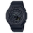 gentlemnans g-shock all black analog and digital. luminescent hands, digital clock with day date capabilities near the 5 oclock marker. shock-resistance casing and band. 