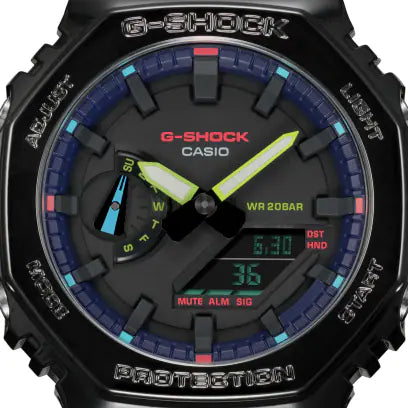 G-Shock G-SHOCK ANALOG DIGITAL GA2100RGB-1A - Time After Time Watches