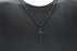 Blackjack Jewelry Blackjack Men's Blue & Black Cross Necklace SS BJP172BL - Time After Time Watches