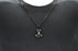 Blackjack Men's Anchor Necklace Black SS BJP157B