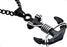 Blackjack Men's Anchor Necklace Black SS BJP157B