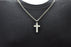 Blackjack Jewelry Blackjack Men's Necklace Gold-Toned Cross & Chain CZ SS BJP122W - Time After Time Watches