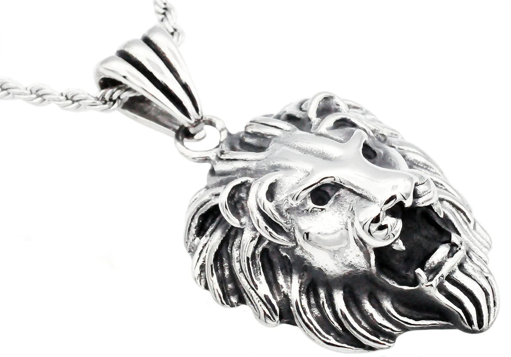 Blackjack Men's Lion Necklace SS BJP161W