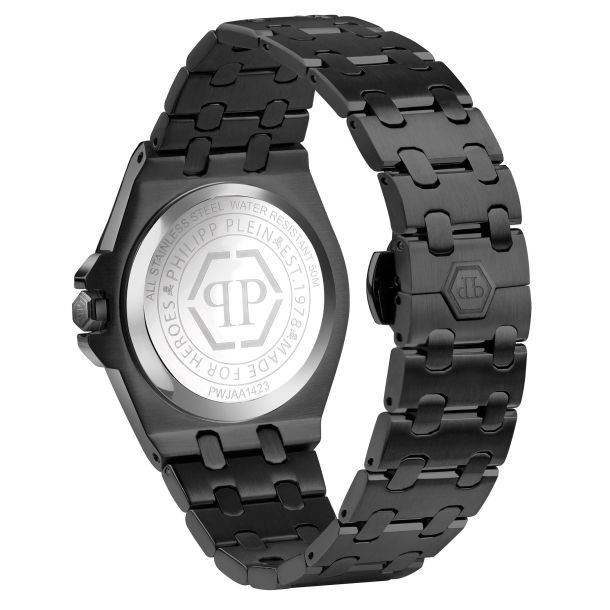 philipp plein rainbow preciosa crystals honeycomb texture face 34mm in width from dial. 