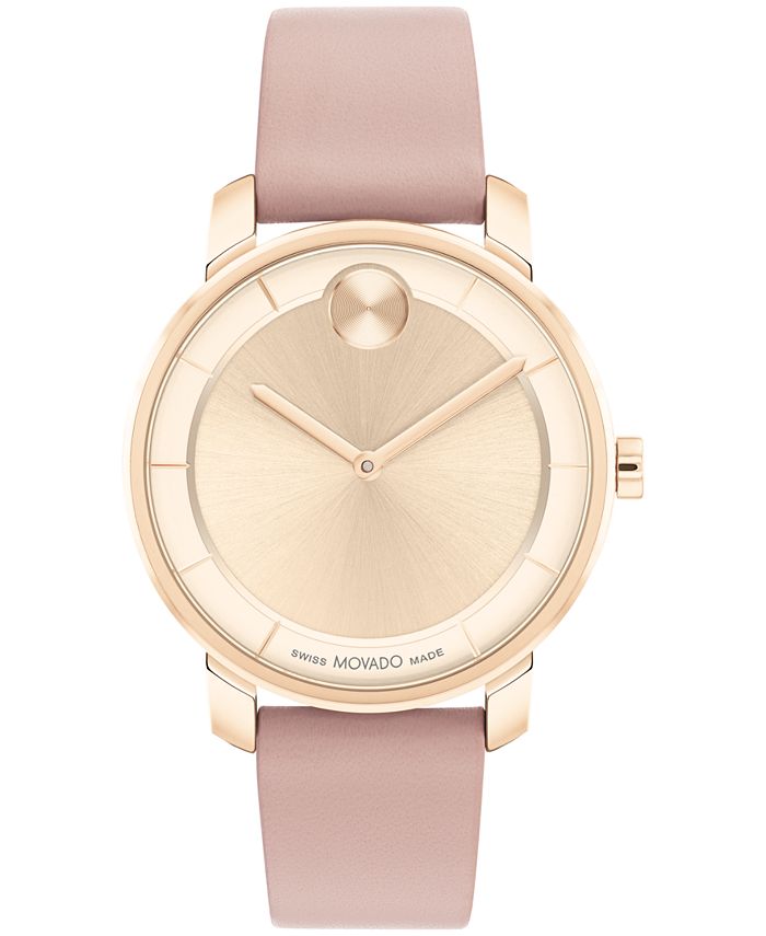 Women's Bold Access Swiss Quartz Pink Leather Watch 34mm (3601078)