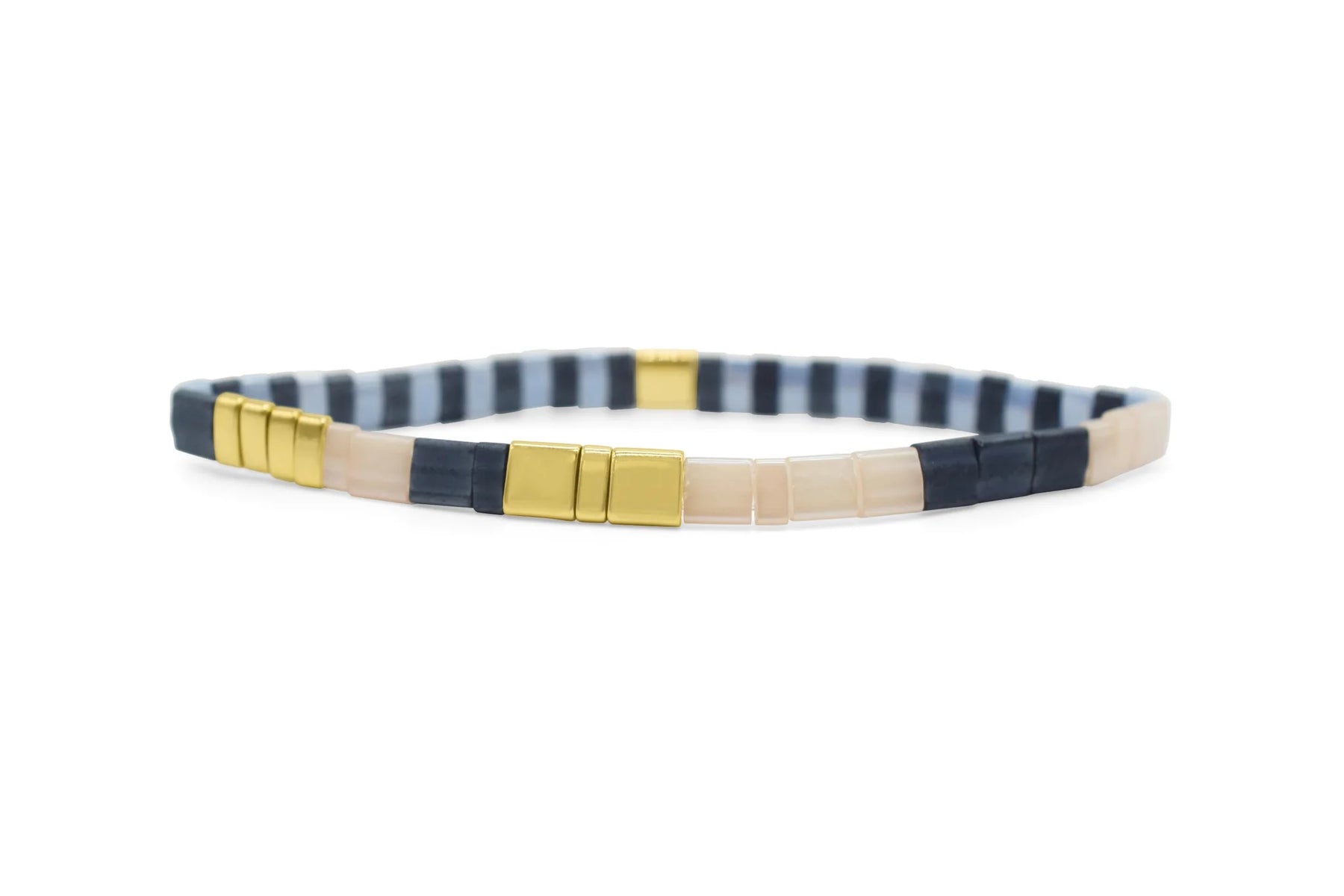 Skylar Paige Skylar Paige THANK YOU Morse Code Tila Beaded Bracelet - Preppy Peach - Time After Time Watches