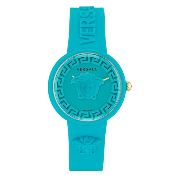【希少】Versace ヴェルサーチ　置き時計　Medusa Blue Versace Medusa Pop Watch Blue — Time After Time