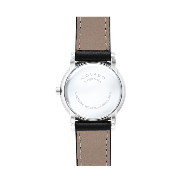 Movado Movado Women's Museum Classic Black Leather Strap 0607274 - Time After Time Watches