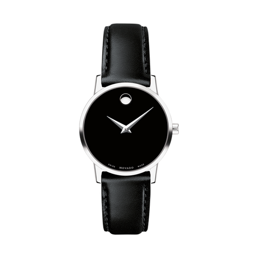 Movado Women's Museum Classic Black Leather Strap 0607274