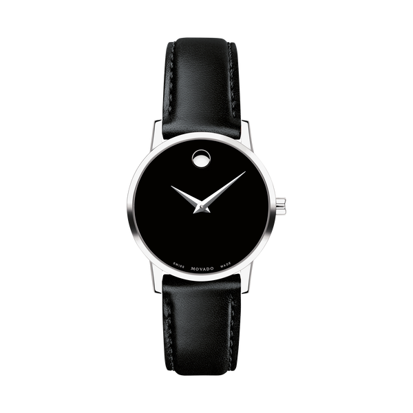Movado Women's Museum Classic Black Leather Strap 0607274