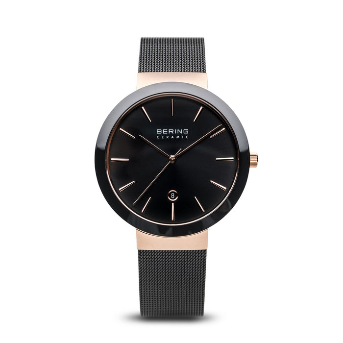 Men's Ceramic Polished Rose Gold 11440-166