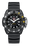 The ridges on the black rubber band resemble that of ripples through a lake after a pebble is dropped in, concentric around the middle of the timepiece, bringing the whole watch together. The black case with defined divots between the white and yellow second numerals frames the inner face with white dots as hour markers, a unique and unmistakable look especially paired with prominent white hands such as these.