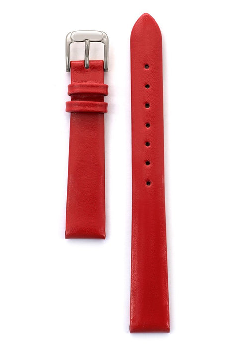 Ladies' Calfskin Leather Band in Black, Brown, White, Red and Navy