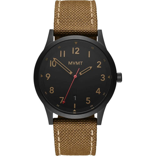 MVMT Field Black Dial Tan Canvas