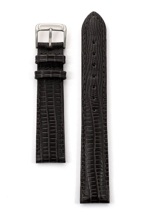 Speidel Men's Padded Gator Lizard Leather Band in Black and Brown - Time After Time Watches