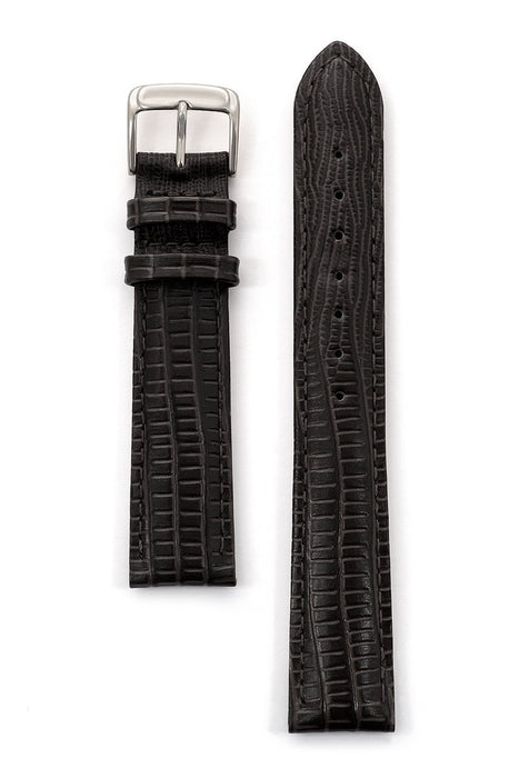 Men's Padded Gator Lizard Leather Band in Black and Brown