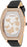 Ladies Quartz Wildflower Rose IP Case Black Satin Band. Rose gold pvd casing adorned with stones and beautiful artwork of wildflowers and butterflies. This watch is accompanied by a black satin strap with a rose gold buckle and rose gold hands.