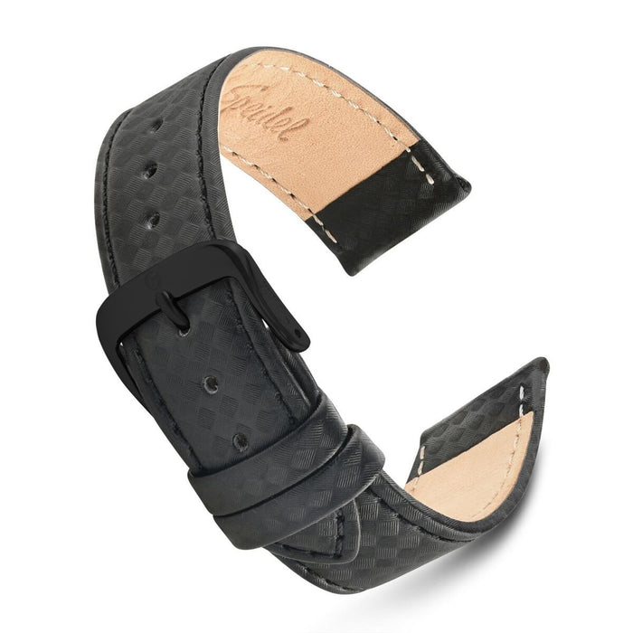 Speidel Mens Carbon Fiber Leather Watchband - Time After Time Watches