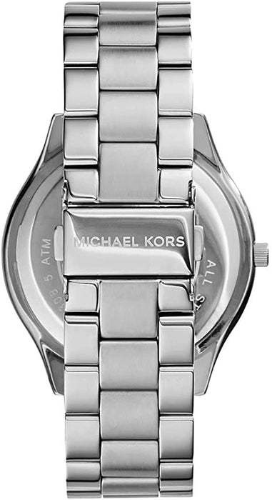 Ladies Michael Kors stainless steel. Hour, Minute and Second Hands, slim style.