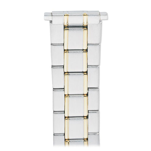 Speidel Men's 18-22MM Wrapped Link Straight Adjustable End with Removable Links for Sizing in Silver, Gold and Dual Tone - Time After Time Watches