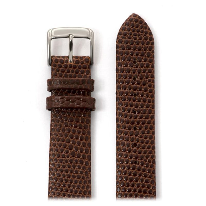 Men's Lizard Grain Leather Band in Black and Brown