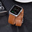 Brown Leather Double Tour Watchband for Apple Watch