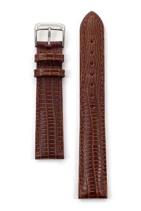 Speidel Men's Padded Gator Lizard Leather Band in Black and Brown - Time After Time Watches