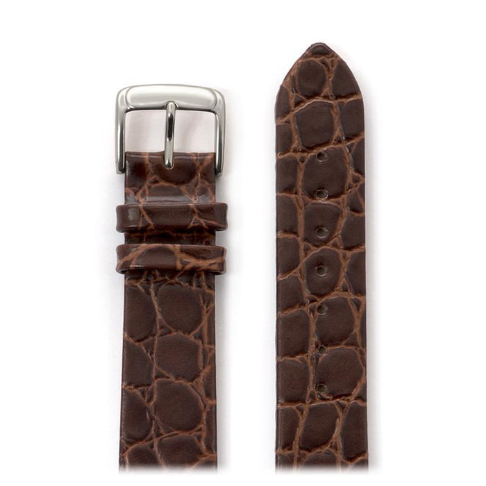 Speidel Men's Classic Crocodile Grain Leather Band in Black, Brown and Burgundy - Time After Time Watches