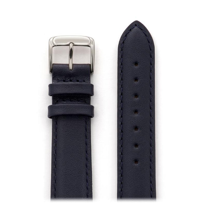 Men's Stitched Calfskin Leather Band in Black, Brown, Navy and Gray