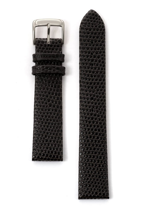 Men's Lizard Grain Leather Band in Black and Brown