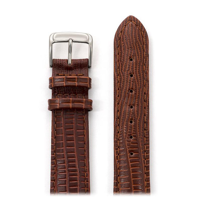 Speidel Men's Padded Gator Lizard Leather Band in Black and Brown - Time After Time Watches