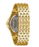 Baguette Crystal Accent Gold Tone IP with Silver Tone Dial-98A239