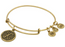 Alex and Ani Initial X Charm Bangle Bracelet - Rafaelian Gold Finish