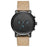 MVMT Chrono - Gunmetal Sandstone Men's classic style MVMT watch. This watch has a black casing, grey facial accents and a tan leather band to turn this classic style even more modern and able to paired with any look, sport, dress or casual. 