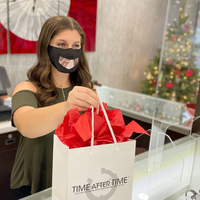 Time After Time Watches Face Masks with Clear Window - Time After Time Watches