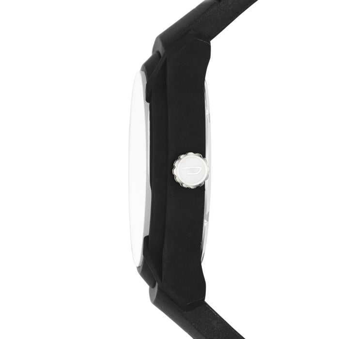 Diesel Armbar Mirror Dial Black  Case Black Silicone Strap - Time After Time Watches