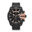 Mega Chief Black Dial Rose Accents Black Bracelet