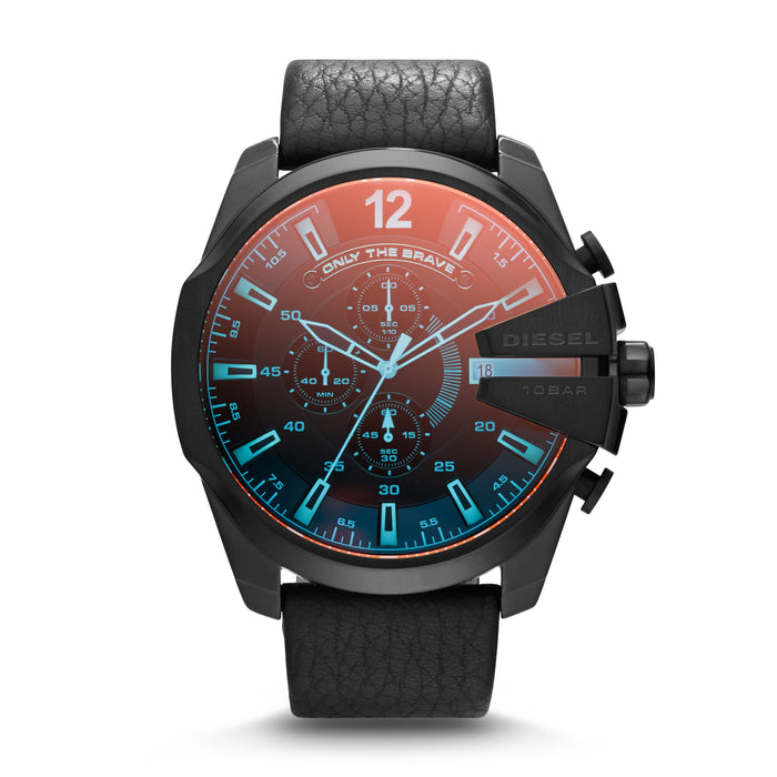 Diesel Mega Chief Mirror Dial Black Case Black Strap - Time After Time Watches