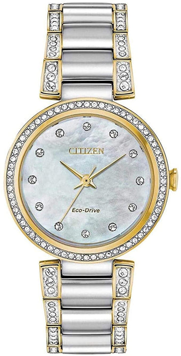 Citizen Silhouette Crystal Women's Two Tone Watch - Em0844-58d