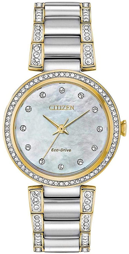 Citizen Silhouette Crystal Women's Two Tone Watch - Em0844-58d