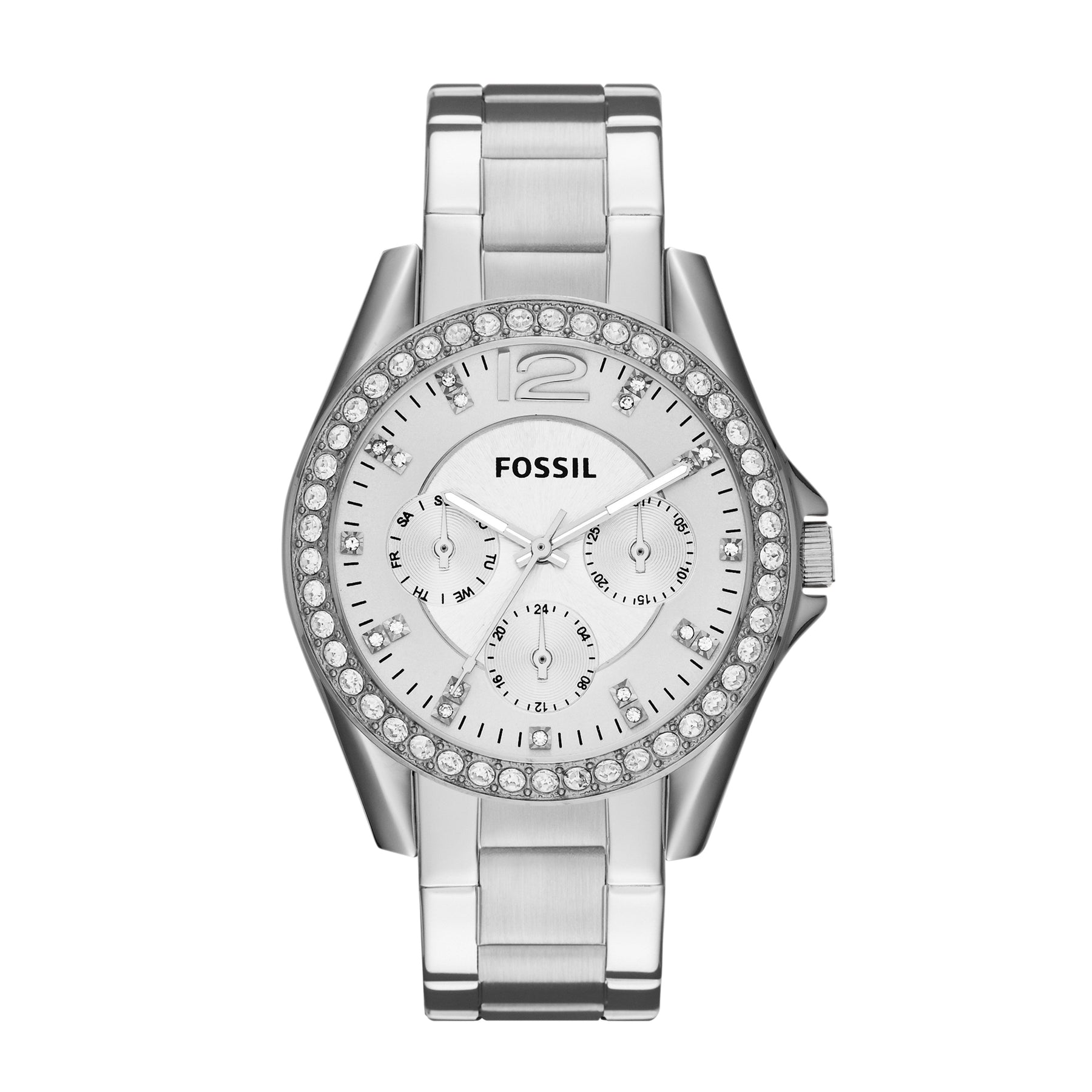 Fossil Silver Watch with Sparkling Bezel Fossil ES5357 - Neutra Chronograph Watch • Watchard.com main image 3