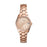 Fossil Fossil Scarlette Mini Silver Rose Dial Glitz Top Ring Rose Bracelet ES4318 - Time After Time Watches