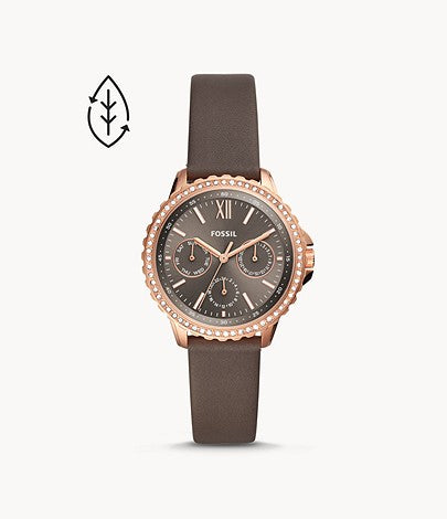 Fossil Fossil Izzy Multifunction Gray Leather Watch ES4889 - Time After Time Watches