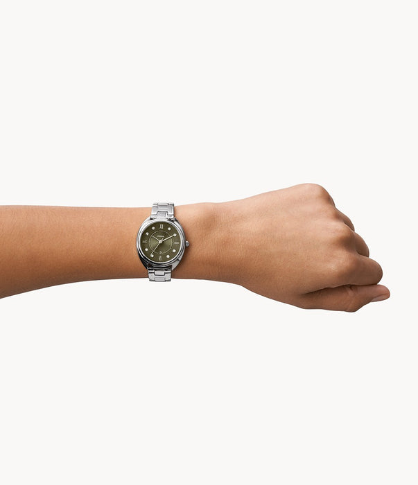 Gabby Three-Hand Date Stainless Steel Watch