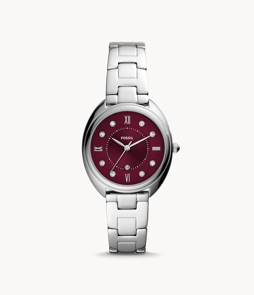 Gabby Three-Hand Date Stainless Steel Watch