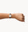 Carlie Three-Hand Black Eco Leather Watch