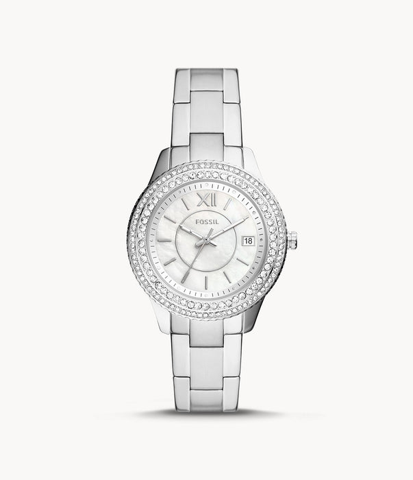Fossil Stella Three-Hand Date Stainless Steel Watch ES5130 - Time After Time Watches